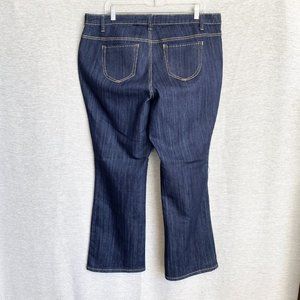 Muah Mid-Rise BootCut Jean Women's Size 16W Dark Wash